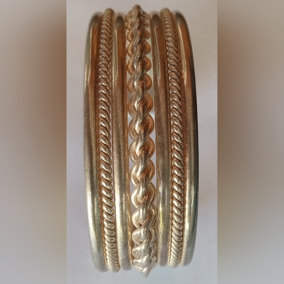 Navajo Sterling 925 Harry Morgan Signed Vintage Patina Cuff Bracelet - Picture 2 of 15